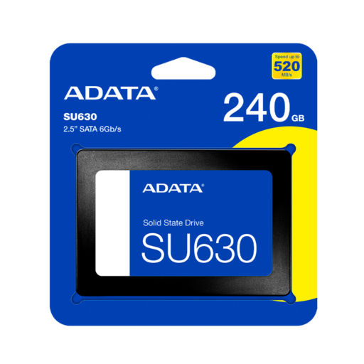Unidad de Estado Sólido ADATA SU630 SATAIII, 240GB. N.P. ASU630SS-240GQ-R