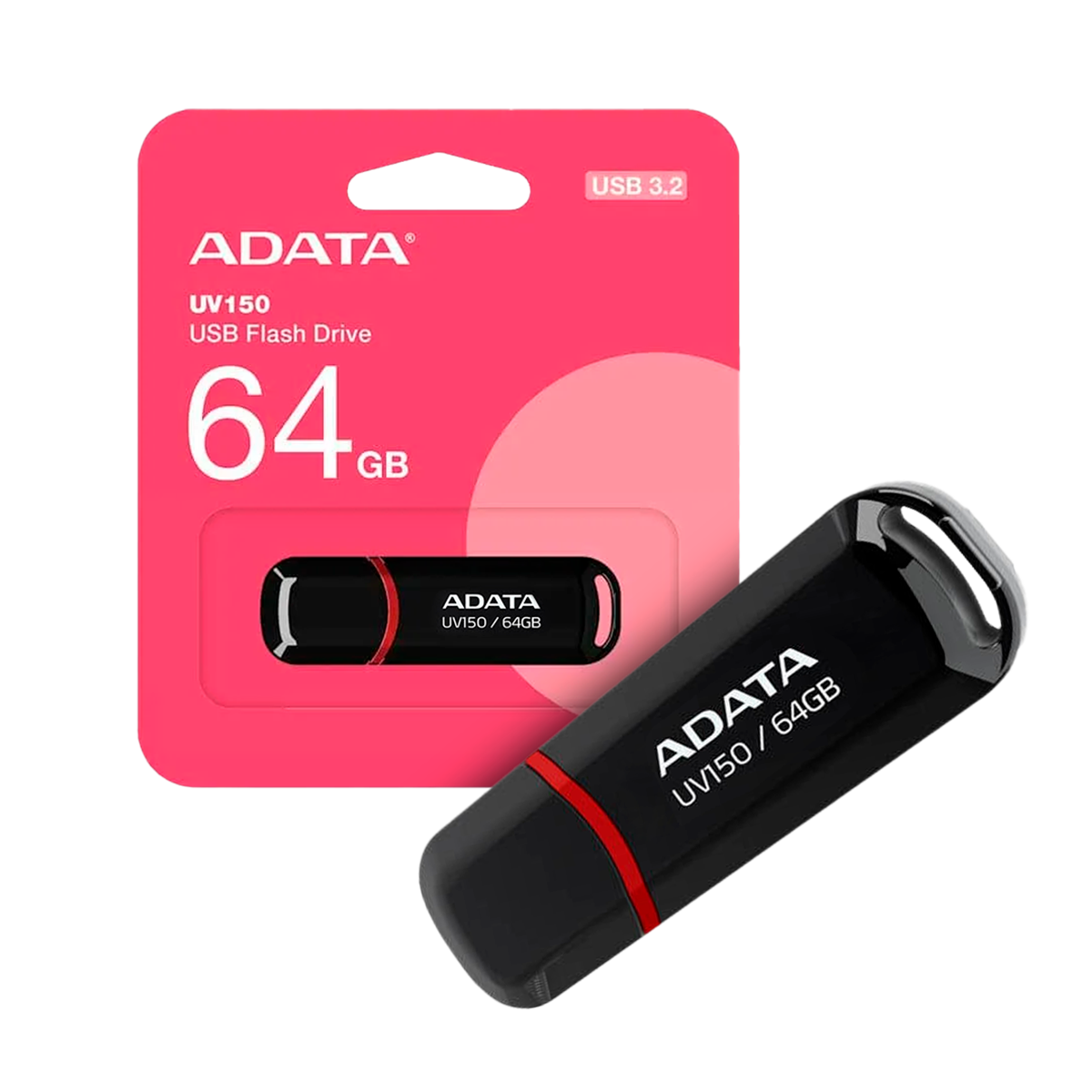 Memoria USB 3.2 – ADATA UV150 64GB Negro